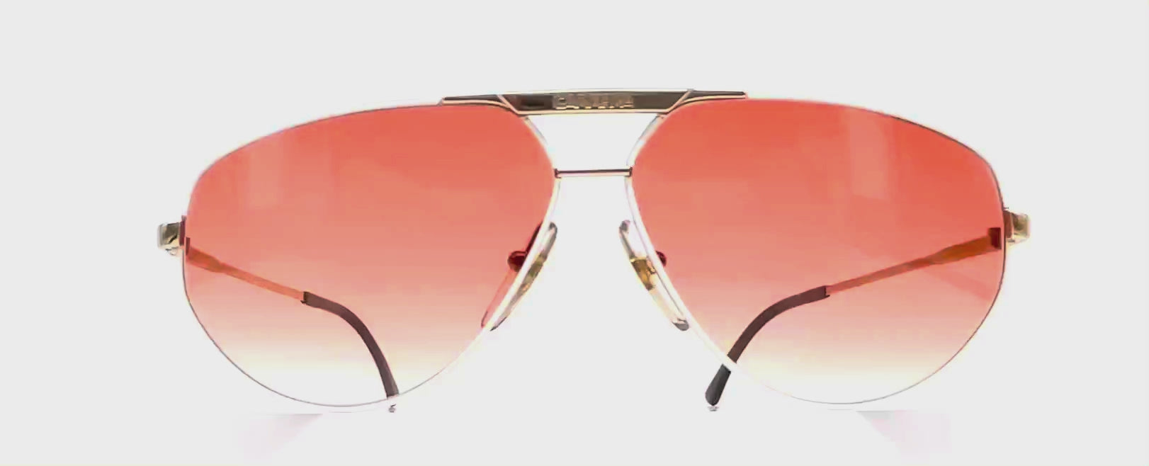 Vintage CARRERA 5322 gold red aviator sunglasses