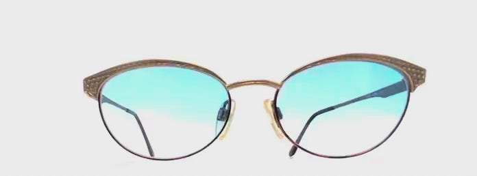 Vintage YVES SAINT LAURENT 4065 gold cat eye sunglasses