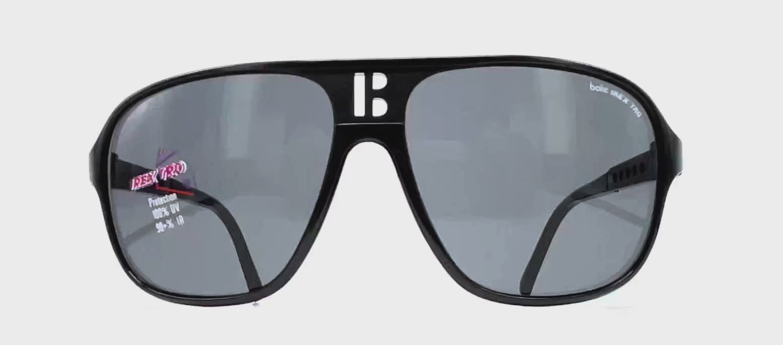 Vintage BOLLE 428 Irex TRG black aviator sports sunglasses