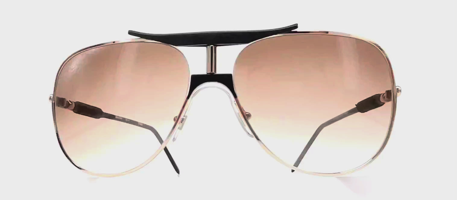 Vintage ALITALIA Professional 560 gold aviator sunglasses