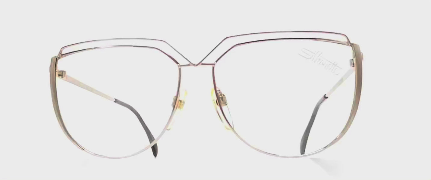 Vintage SILHOUETTE M 6046 rare gold glasses frames