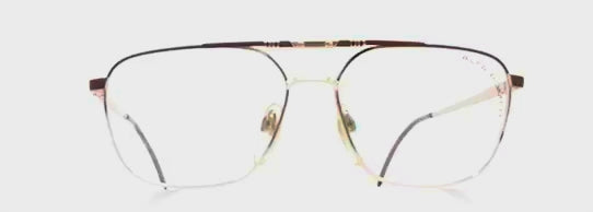 Vintage ALFA ROMEO 124-604 aviator glasses frames