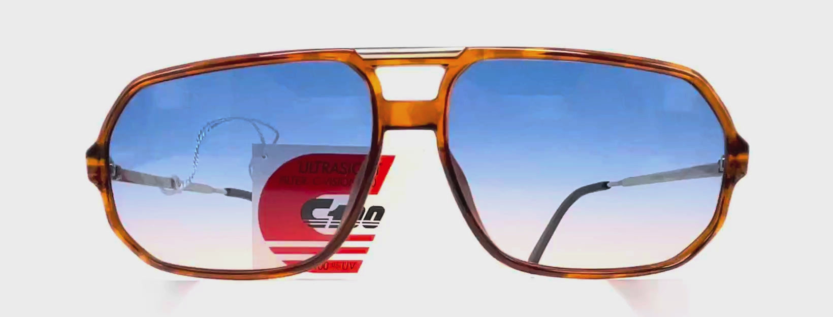 Vintage CARRERA 5311 tortoise designer aviator large sunglasses