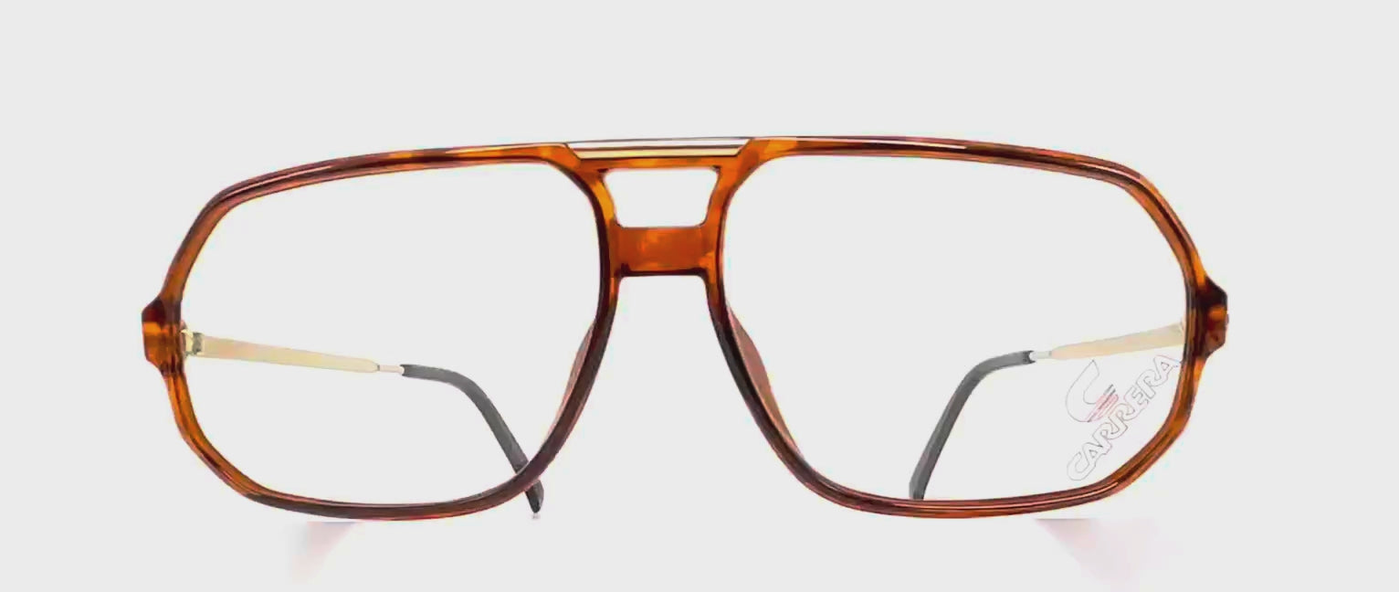 Vintage CARRERA 5311 tortoise designer aviator large glasses frames