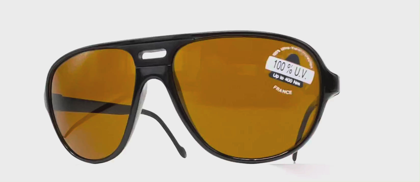 Vintage BOLLE 424 black aviator sports sunglasses