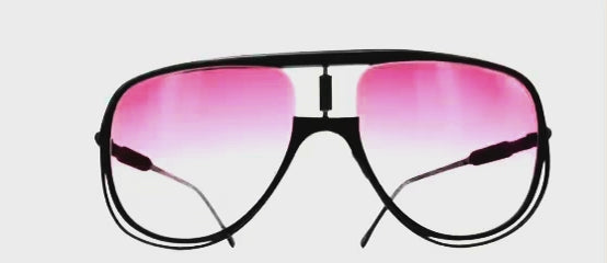 Vintage ALITALIA Classic 500 black aviator sunglasses