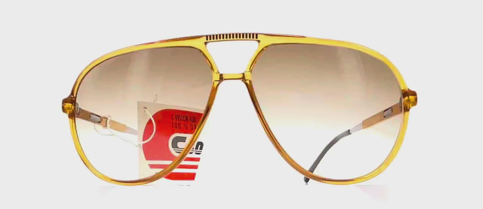 Vintage CARRERA 5335 VARIO ambar brown crystal aviator sunglasses