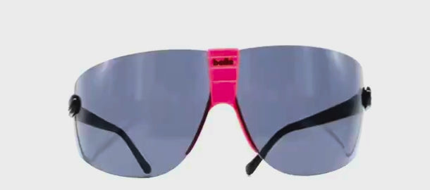 Vintage BOLLE Contour black pink XXL sports sunglasses