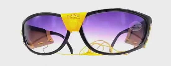 Vintage CAMEL Trophy leather glacier sports sunglasses