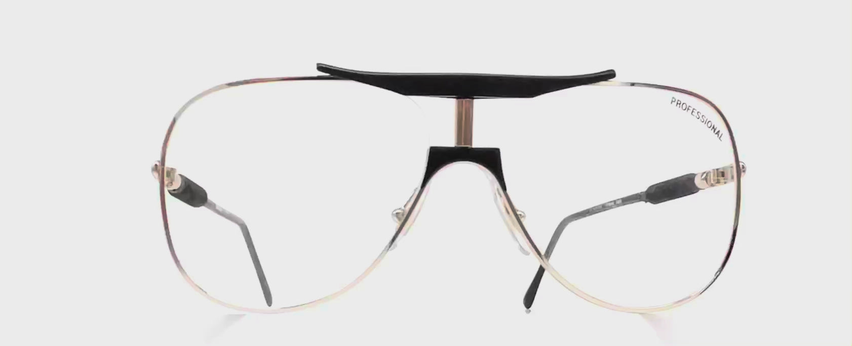 Vintage ALITALIA Professional 560 gold aviator glasses frames