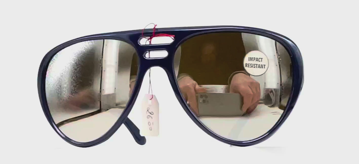 Vintage VUARNET POUILLOUX 559 nylon blue mirrored mineral sunglasses