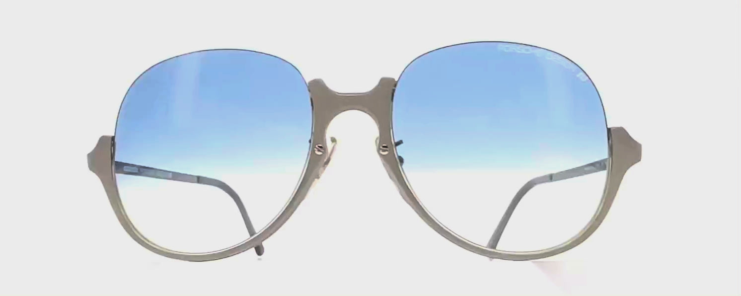 Vintage PORSCHE DESIGN by CARRERA 5650 Titanium rimless sunglasses