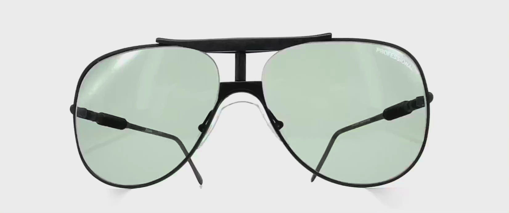 Vintage ALITALIA Professional 560 black aviator sunglasses