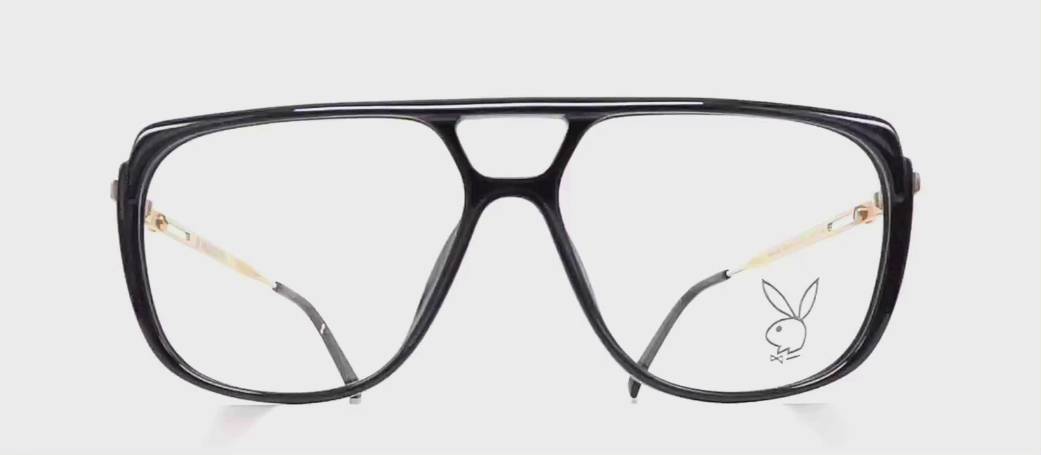 Vintage PLAYBOY 4662 blue aviator designer glasses frames