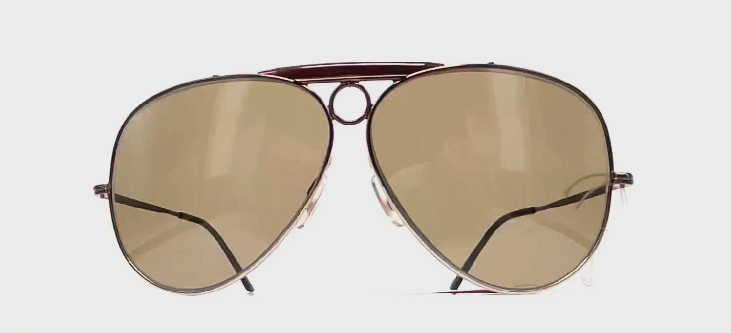 Vintage VUARNET POUILLOUX 6031 Shooter black chrome aviator sunglasses