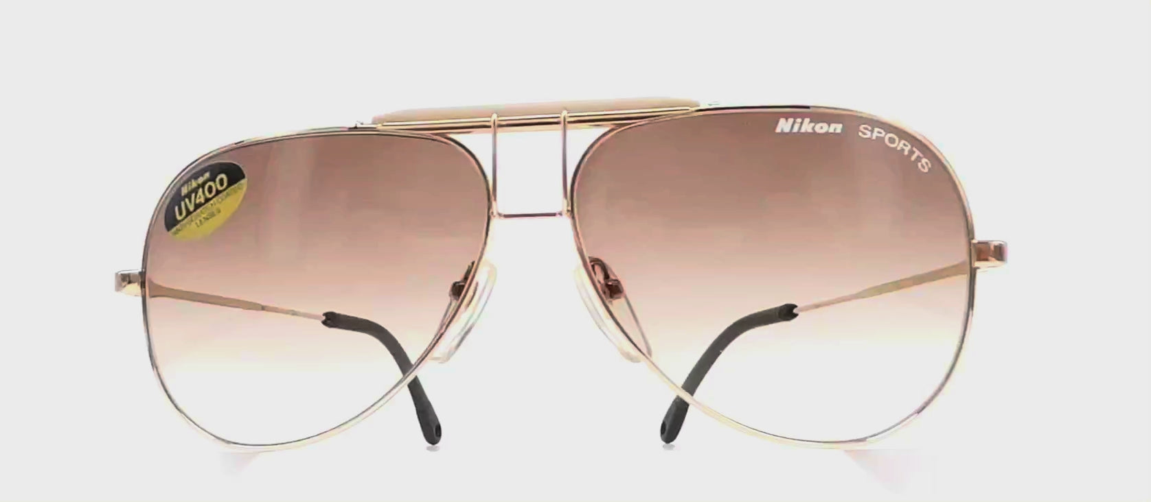 Vintage NIKON SP 4570 rare gold aviator sunglasses
