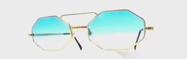 Vintage PASCAL MORABITO 8431 gold plated octagonal luxury sunglasses