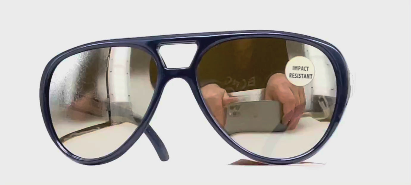 Vintage VUARNET POUILLOUX 3461 nylon blue mirrored mineral sunglasses