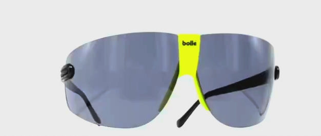 Vintage BOLLE Contour black yellow XXL sports sunglasses