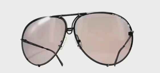 Vintage PORSCHE DESIGN by CARRERA 5623 black aviator sunglasses