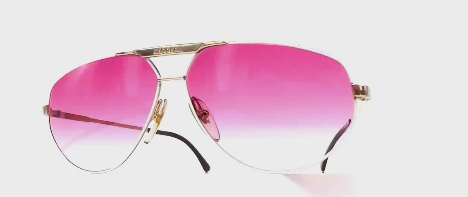 Vintage CARRERA 5322 gold pink aviator sunglasses