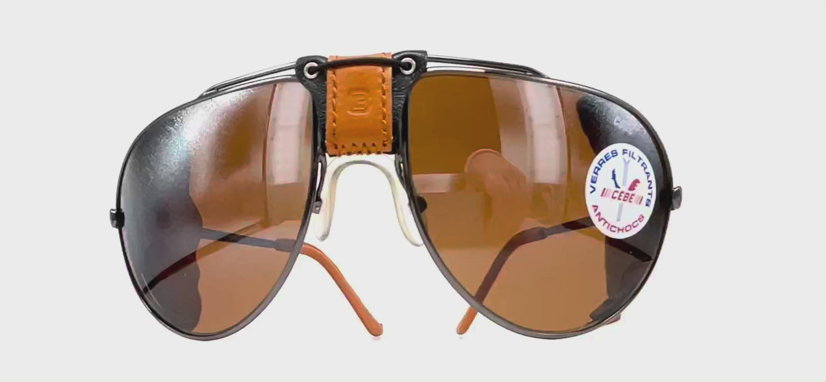 Vintage CEBE Dakar rare metal glacier sunglasses
