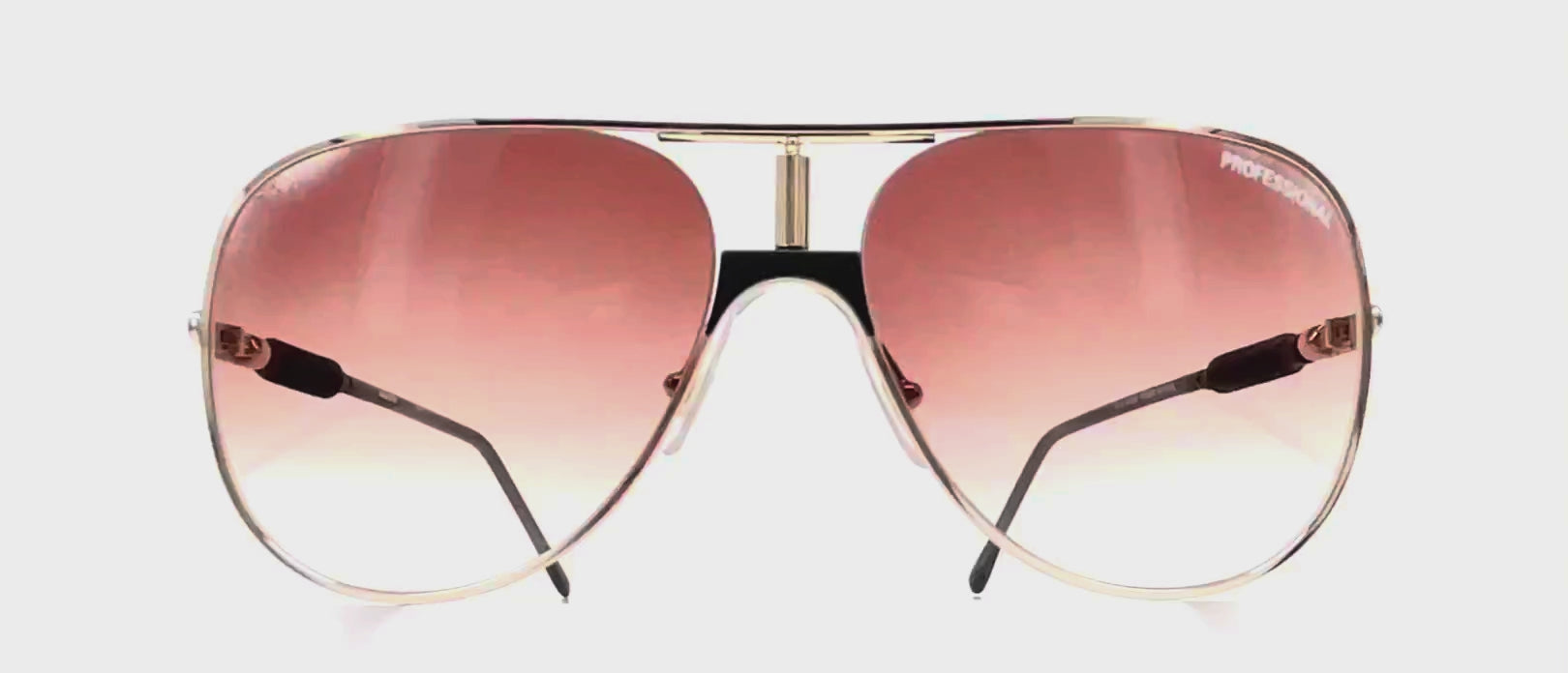 Vintage ALITALIA Professional 560 gold aviator sunglasses