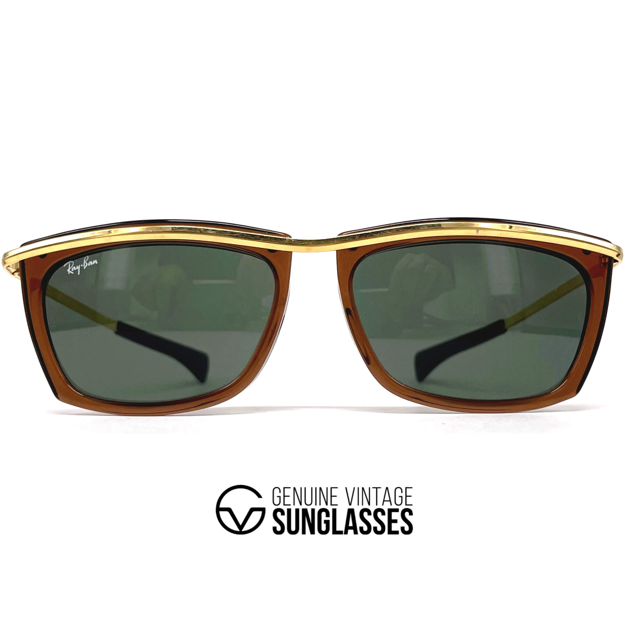 Vintage RAY-BAN Olympian II brown crystal mineral sunglasses