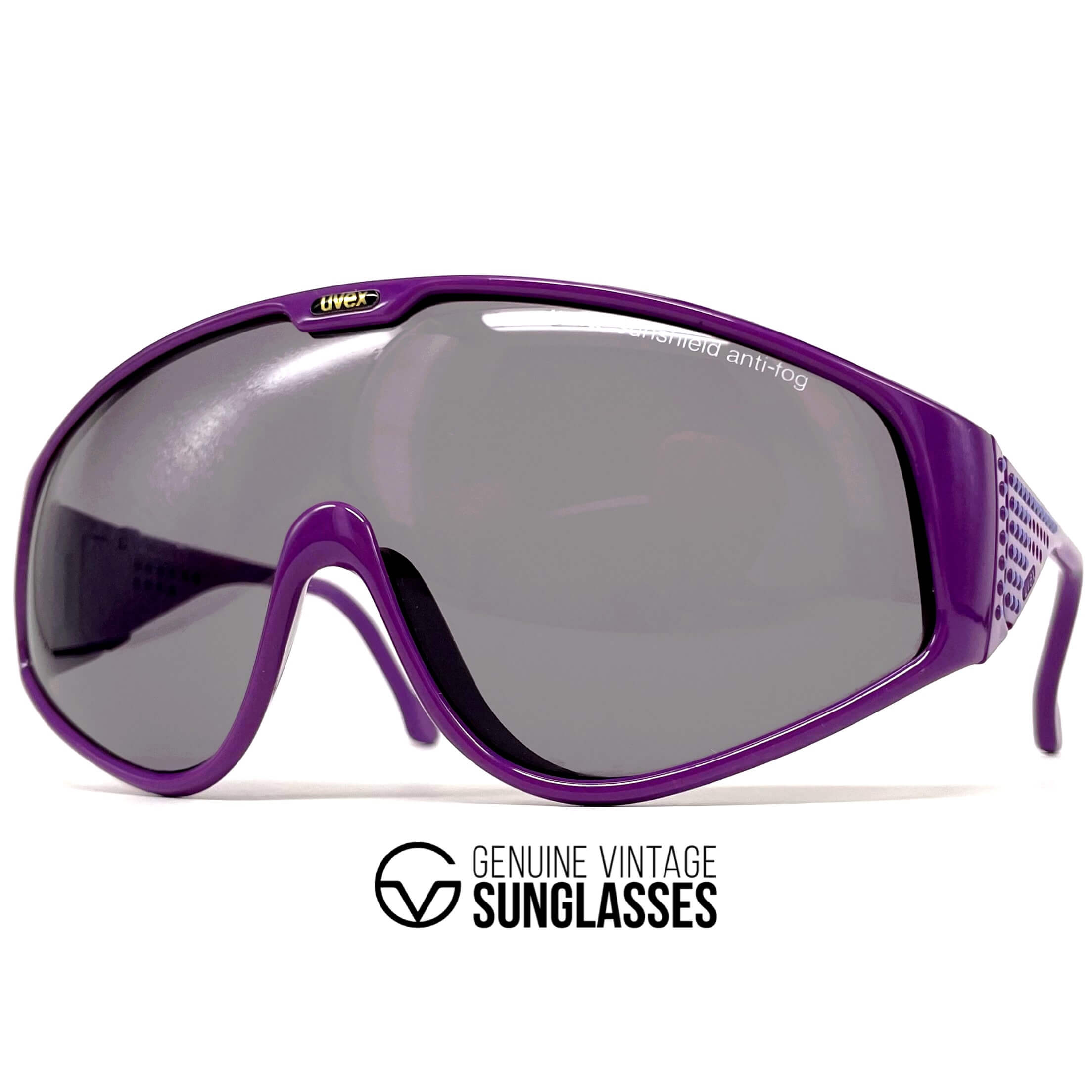 Vintage UVEX Sunshield "Anti-Fog" blue XXL sports sunglasses