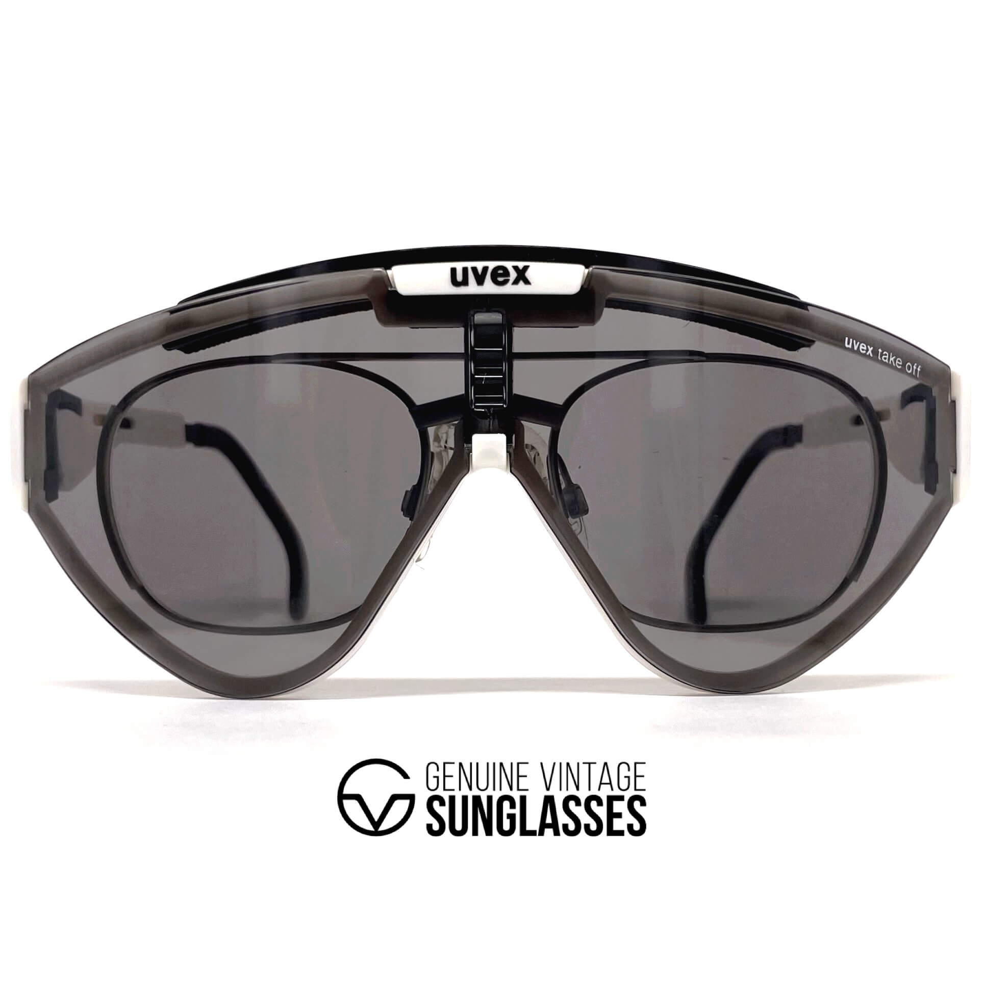 Vintage UVEX "Take Off" white optical sports sunglasses
