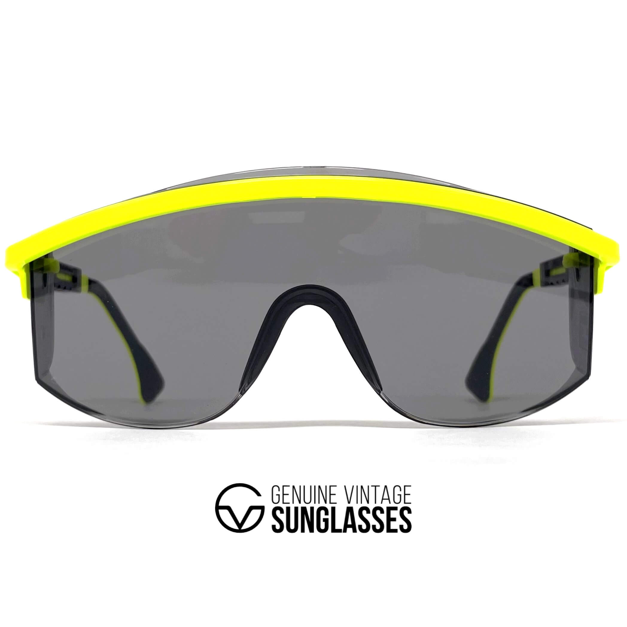 Vintage UVEX Z87 "Astrospec" yellow sports shield sunglasses