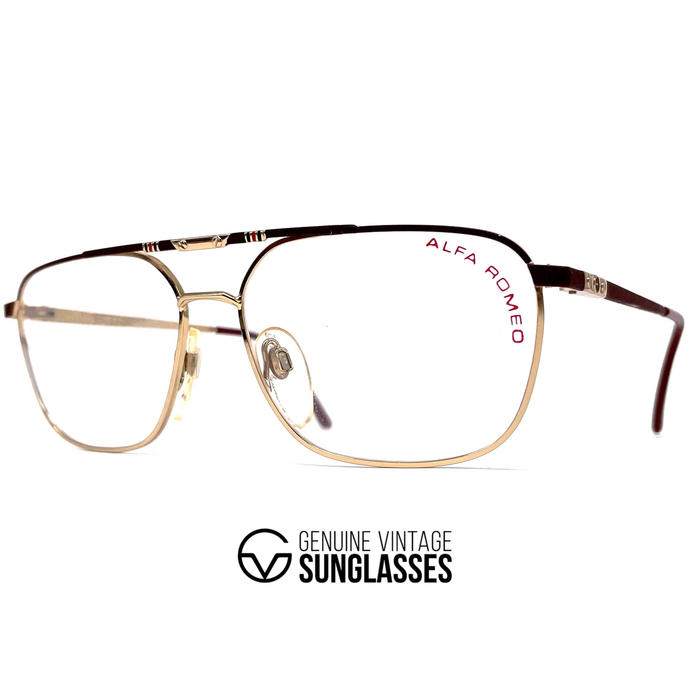 Vintage ALFA ROMEO 124-604 aviator glasses frames