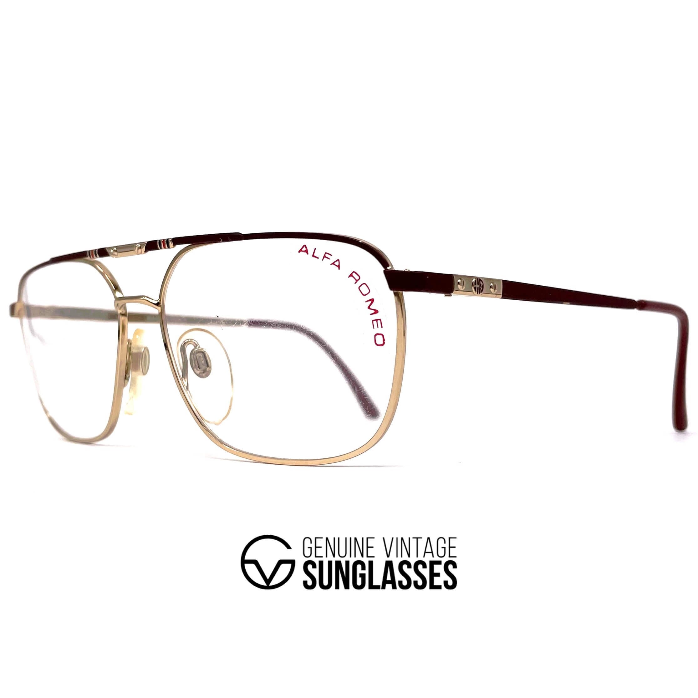 Vintage ALFA ROMEO 124-604 aviator glasses frames