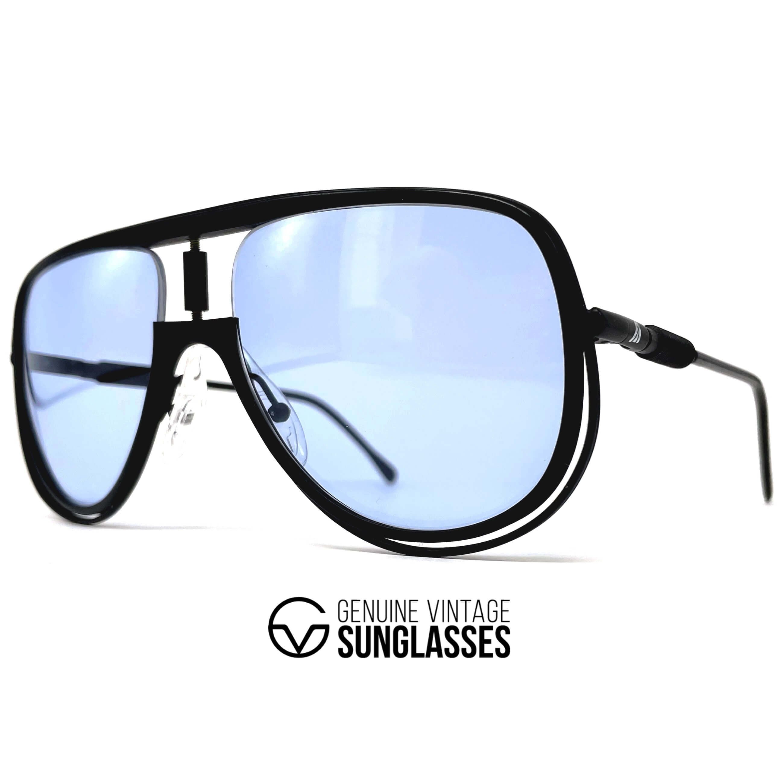 Vintage ALITALIA Classic 500 black aviator sunglasses