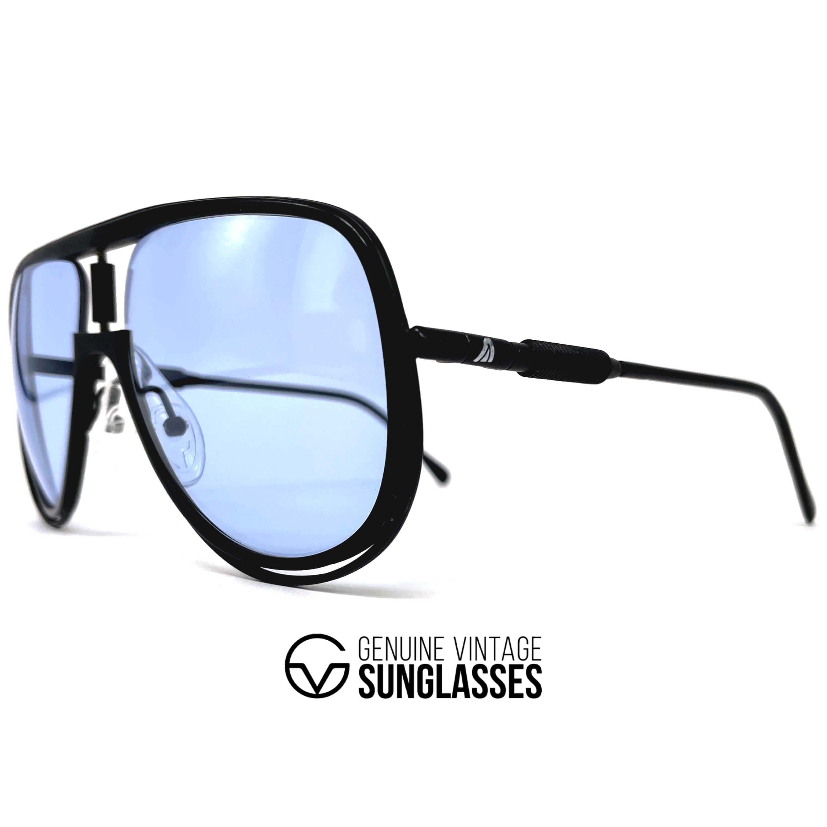 Vintage ALITALIA Classic 500 black aviator sunglasses