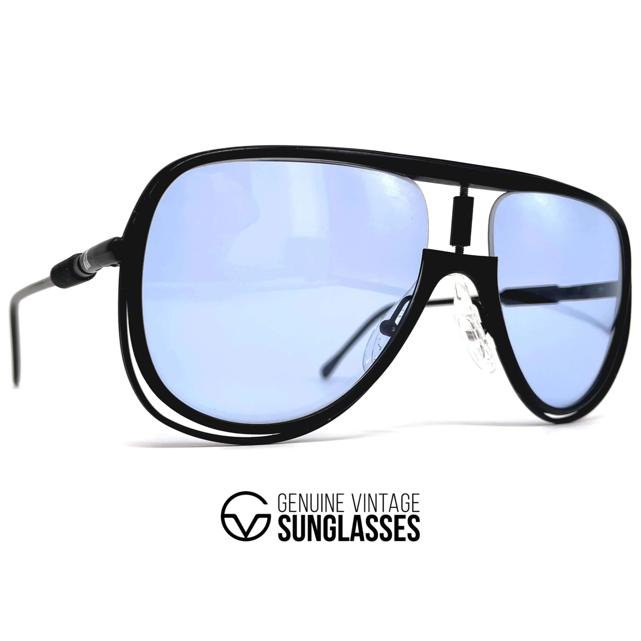 Vintage ALITALIA Classic 500 black aviator sunglasses