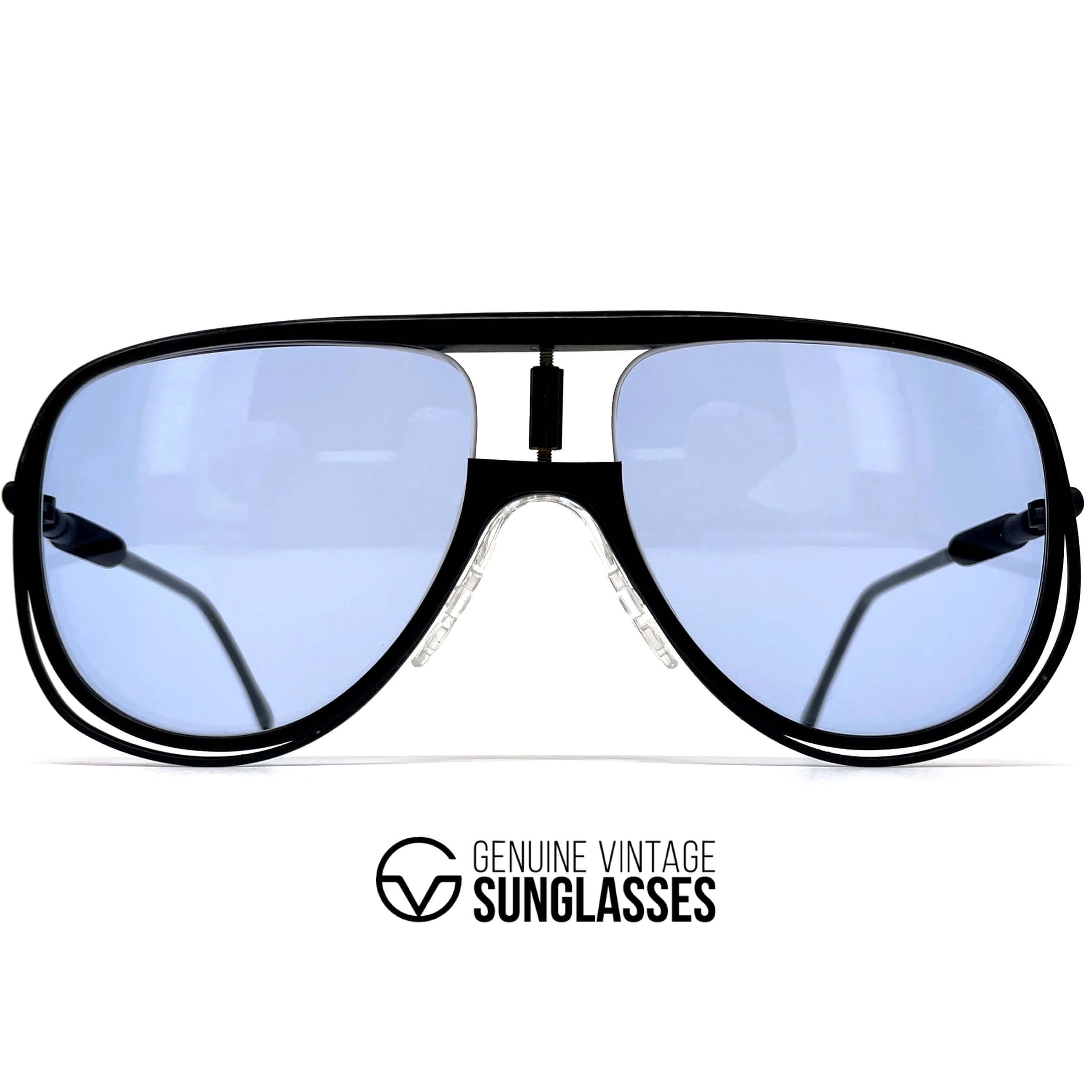 Vintage ALITALIA Classic 500 black aviator sunglasses