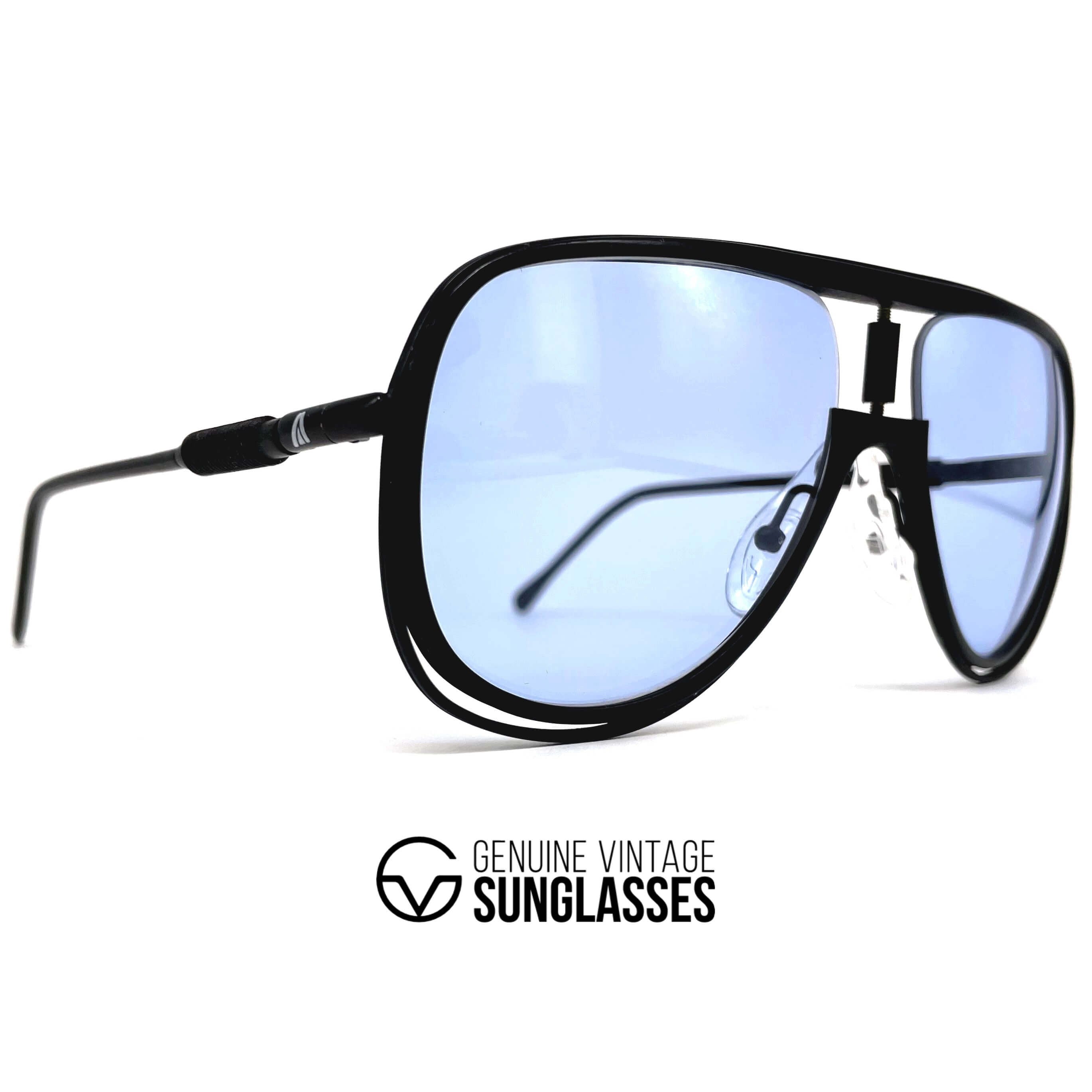 Vintage ALITALIA Classic 500 black aviator sunglasses
