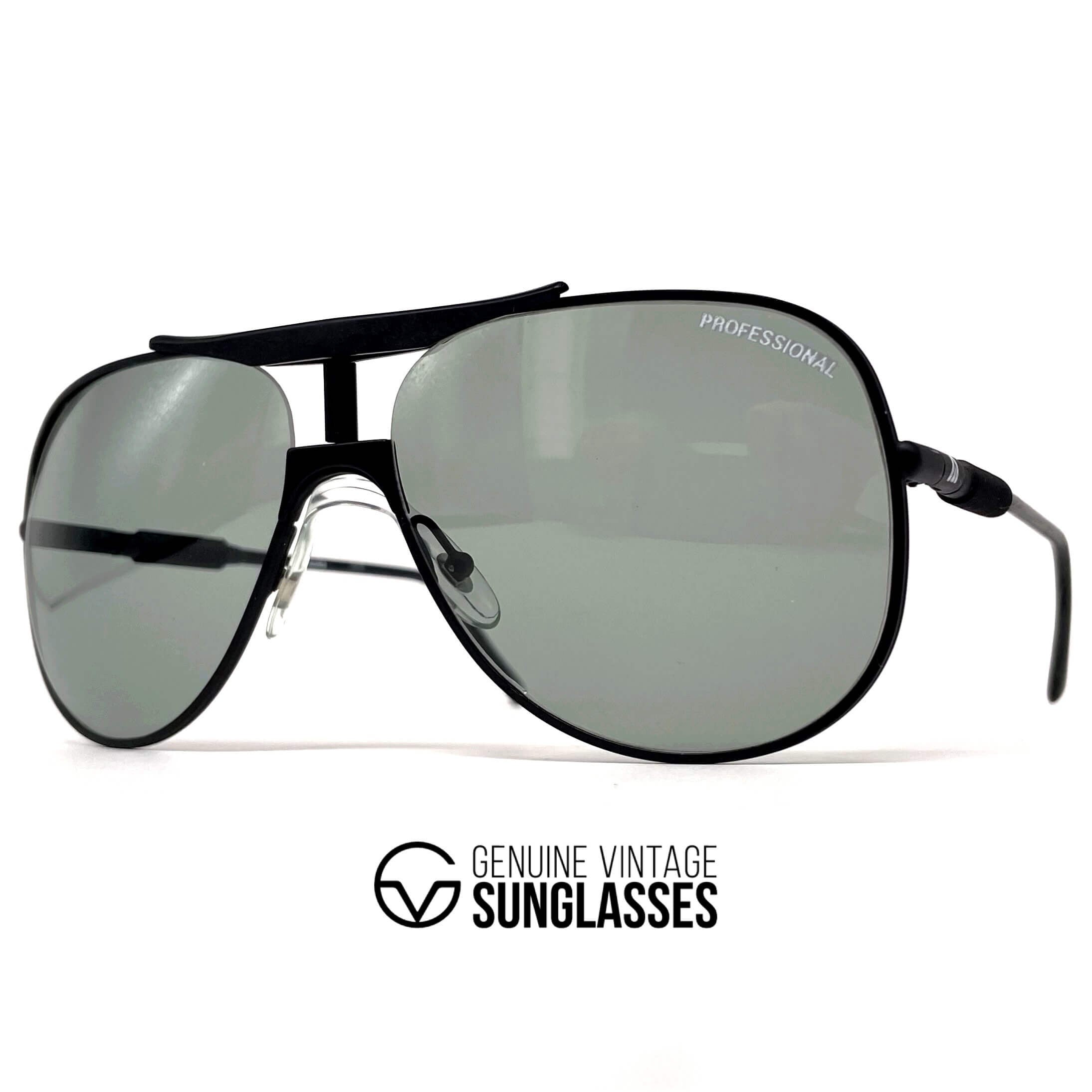 Vintage ALITALIA Professional 560 black aviator sunglasses