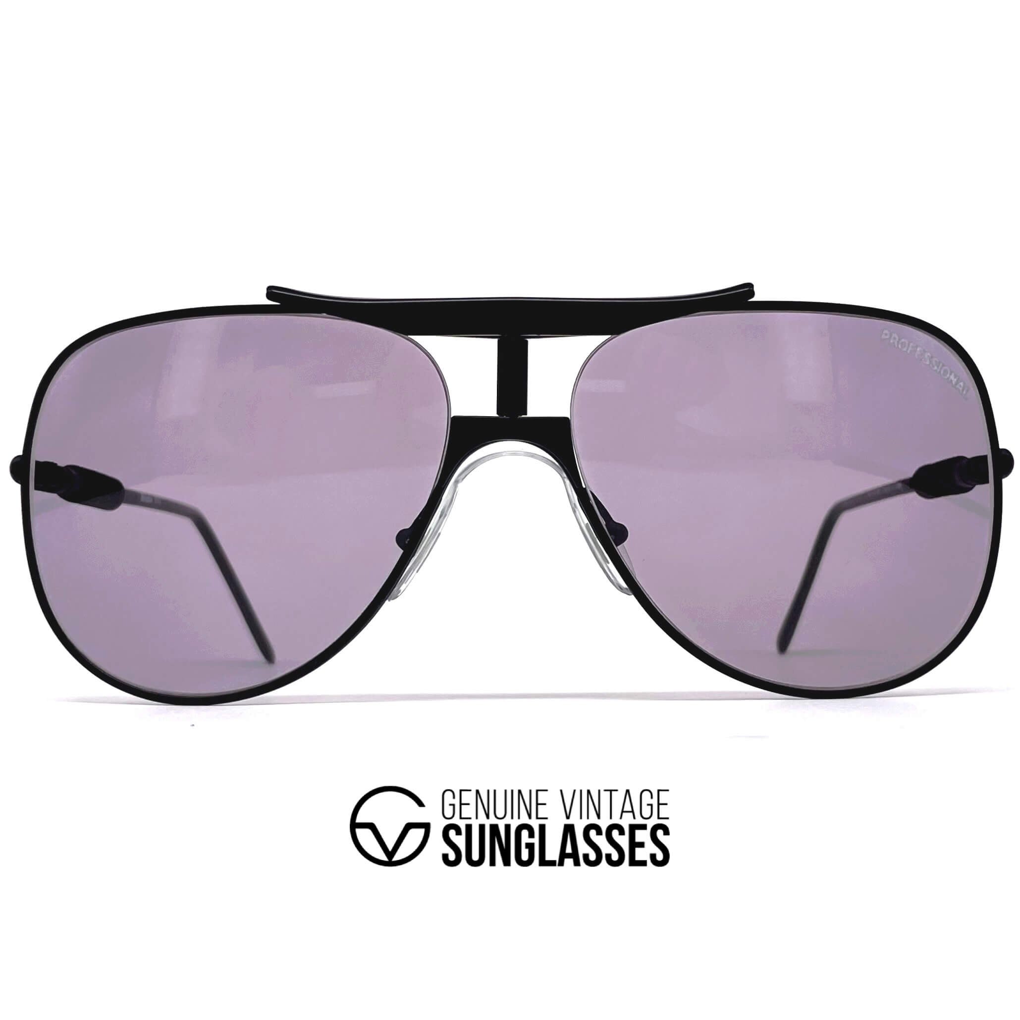 Vintage ALITALIA Professional 560 black aviator sunglasses