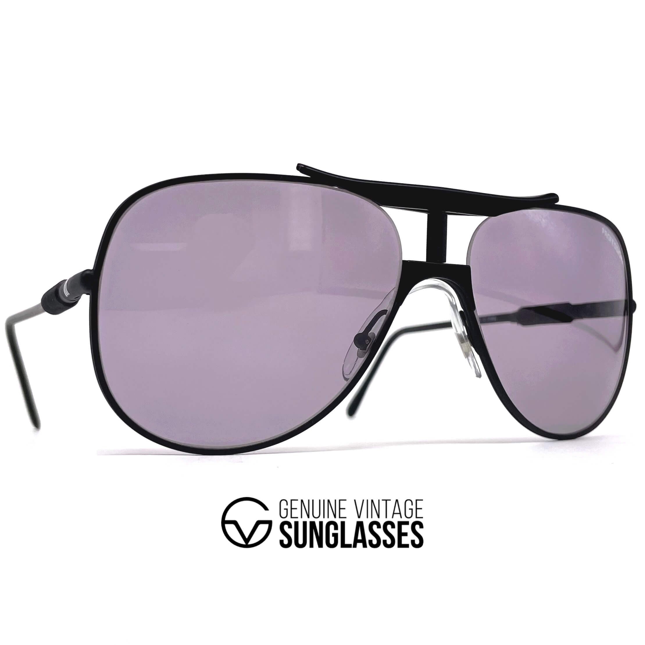 Vintage ALITALIA Professional 560 black aviator sunglasses