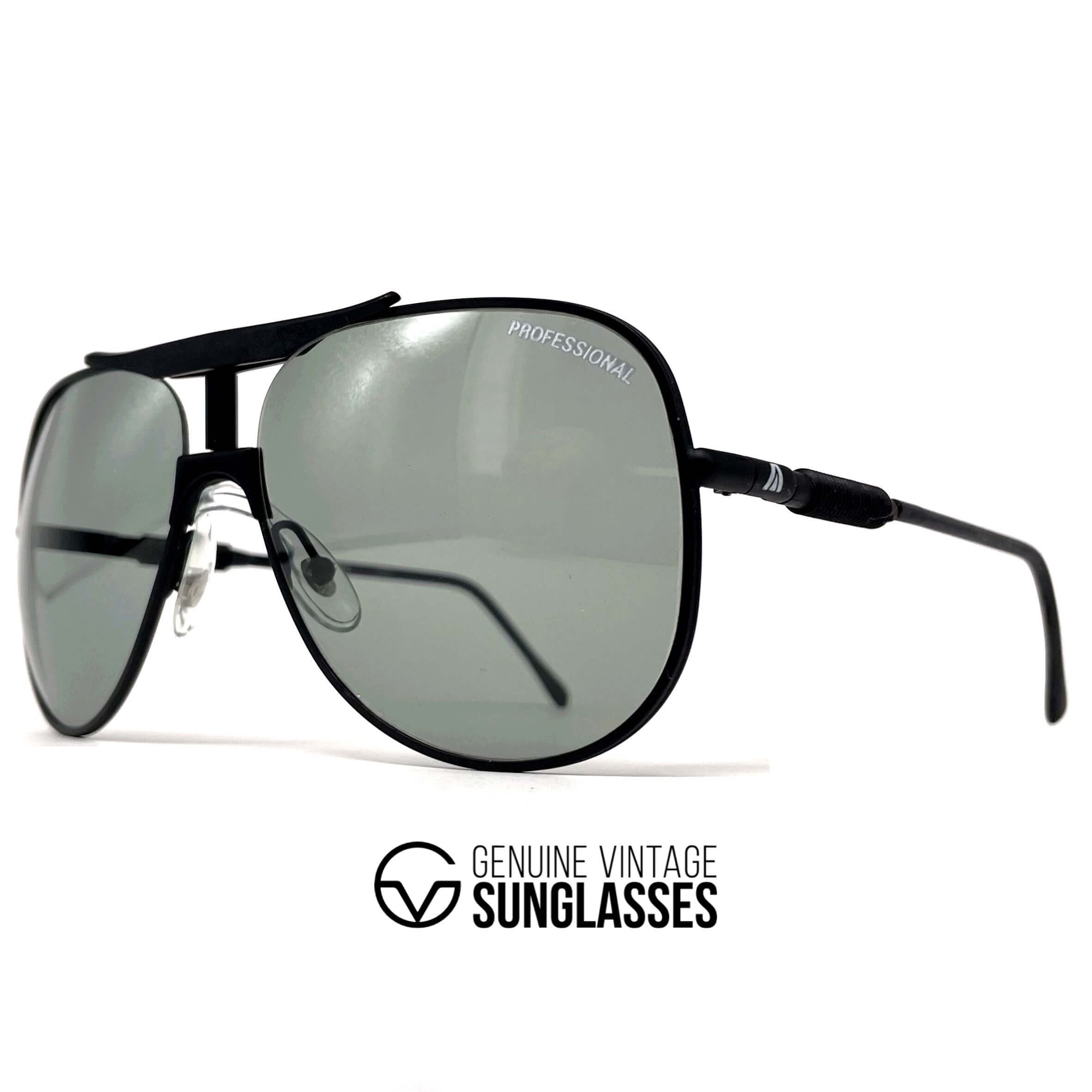Vintage ALITALIA Professional 560 black aviator sunglasses