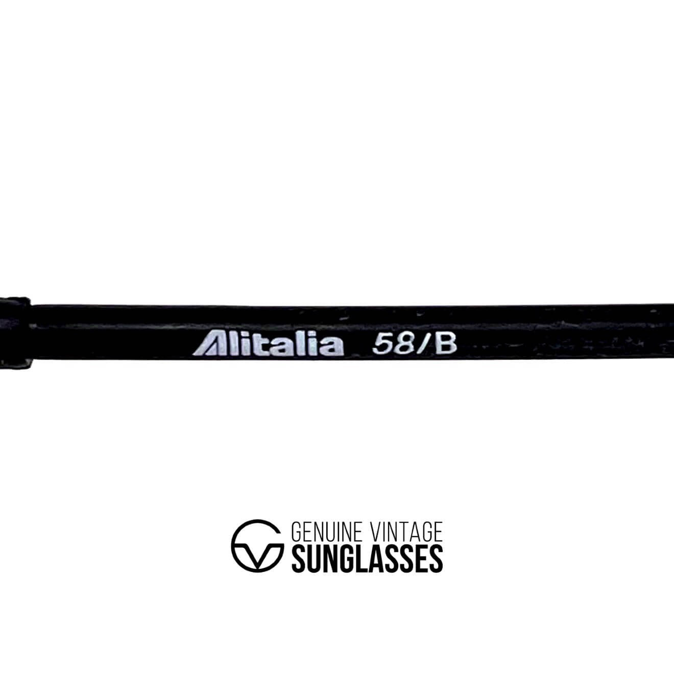 Vintage ALITALIA Professional 560 black aviator sunglasses