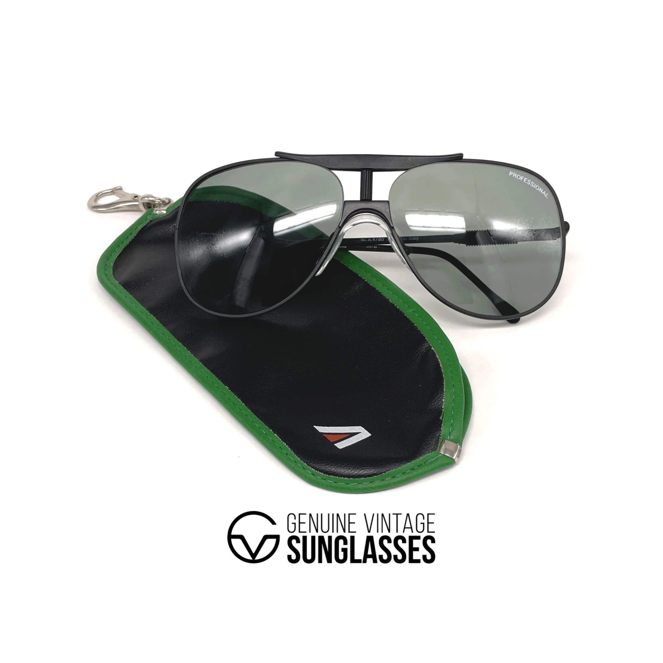 Vintage ALITALIA Professional 560 black aviator sunglasses