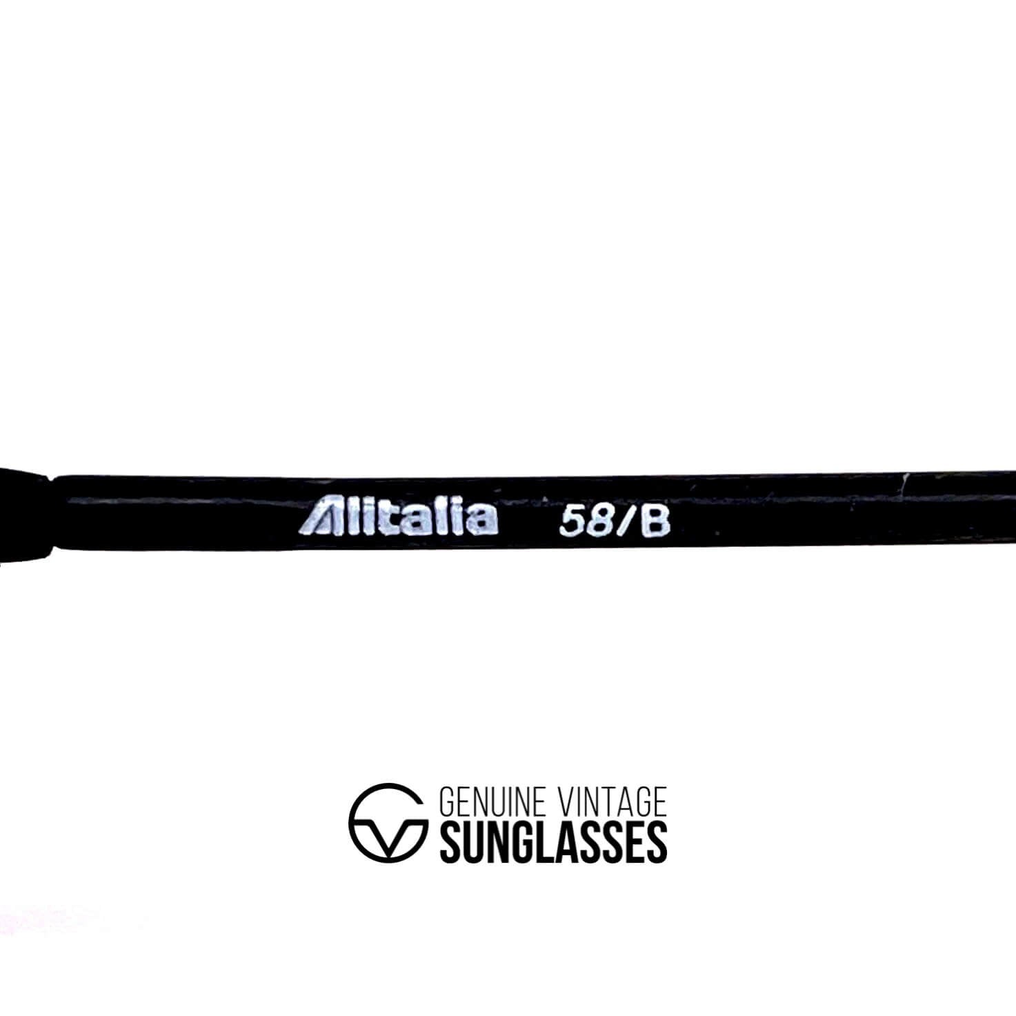 Vintage ALITALIA Professional 560 black aviator sunglasses
