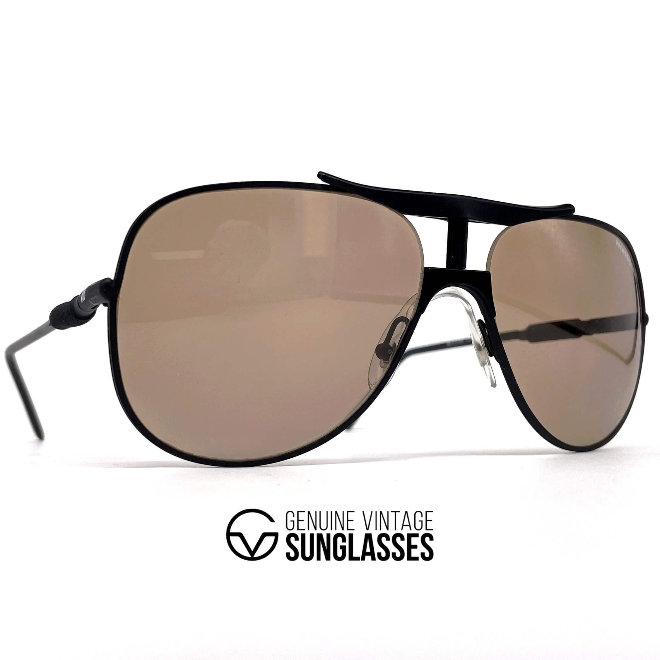 Vintage ALITALIA Professional 560 black aviator sunglasses