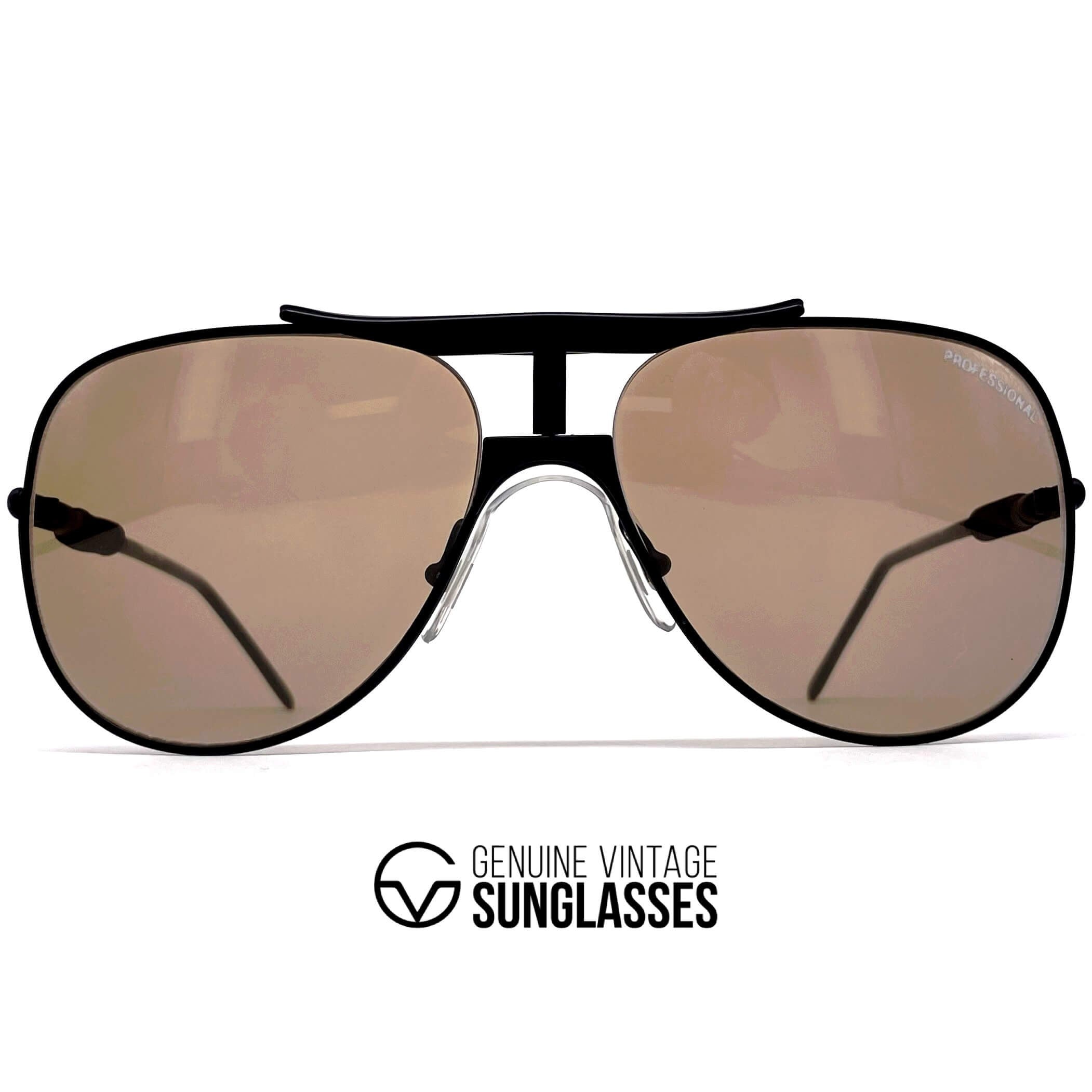 Vintage ALITALIA Professional 560 black aviator sunglasses