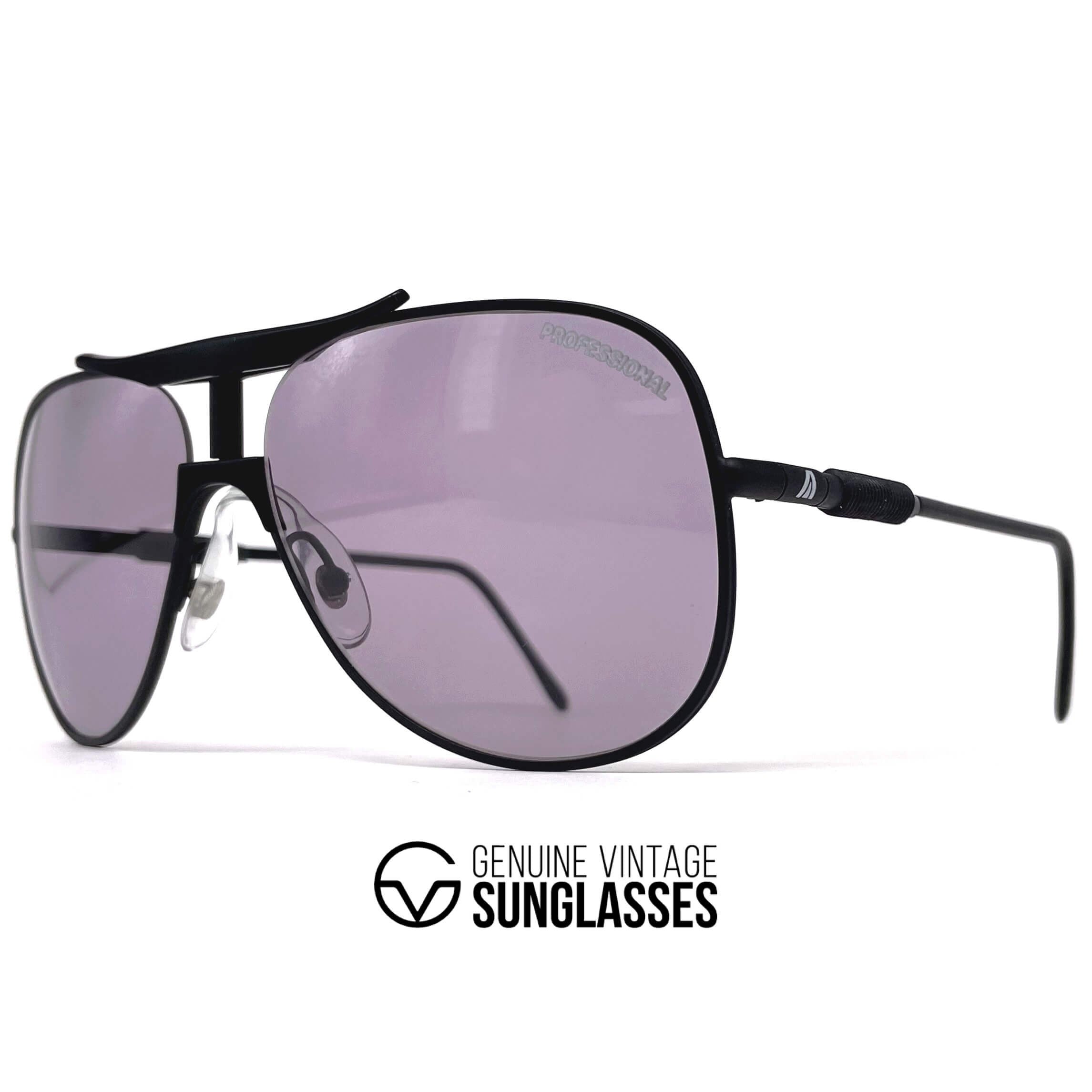 Vintage ALITALIA Professional 560 black aviator sunglasses