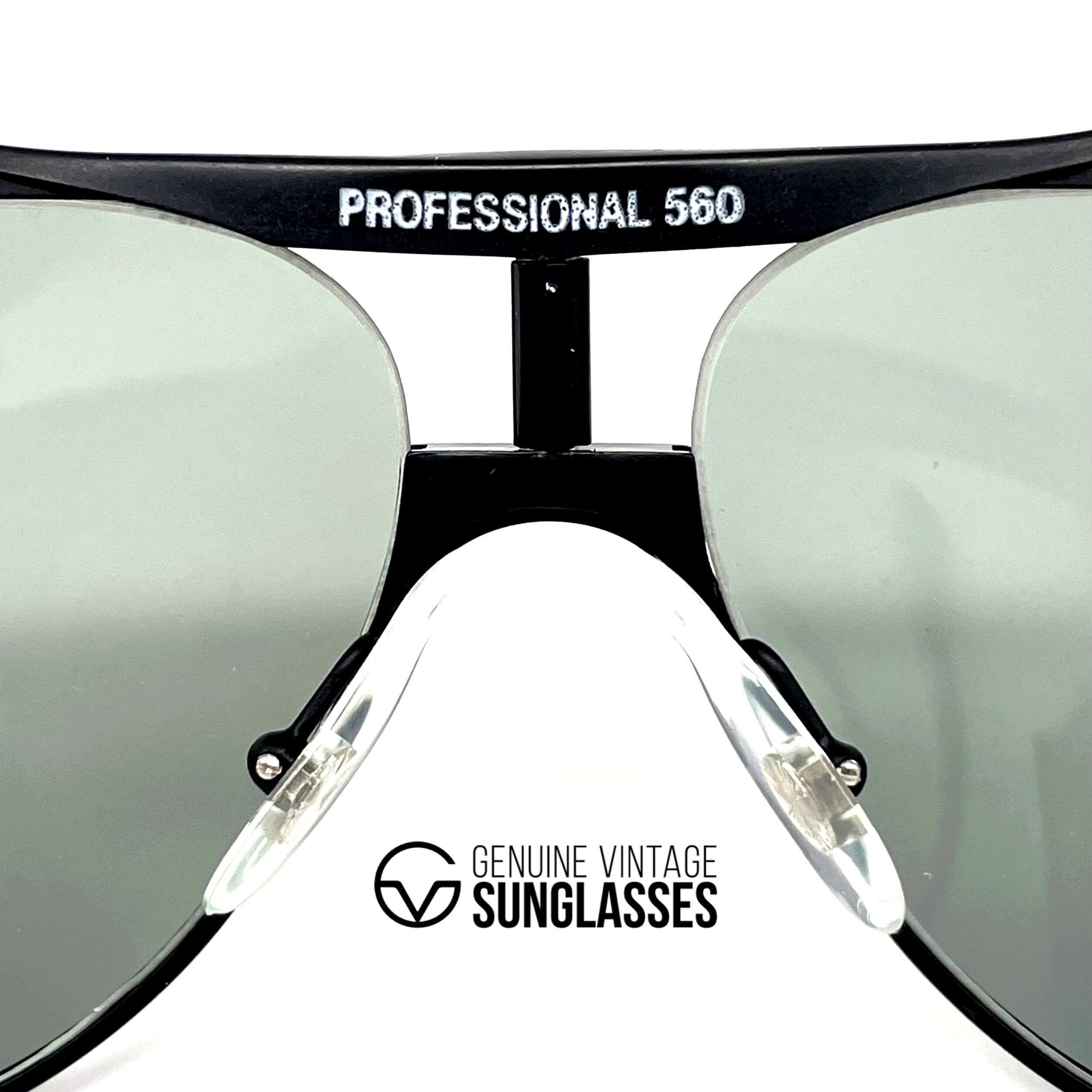 Vintage ALITALIA Professional 560 black aviator sunglasses