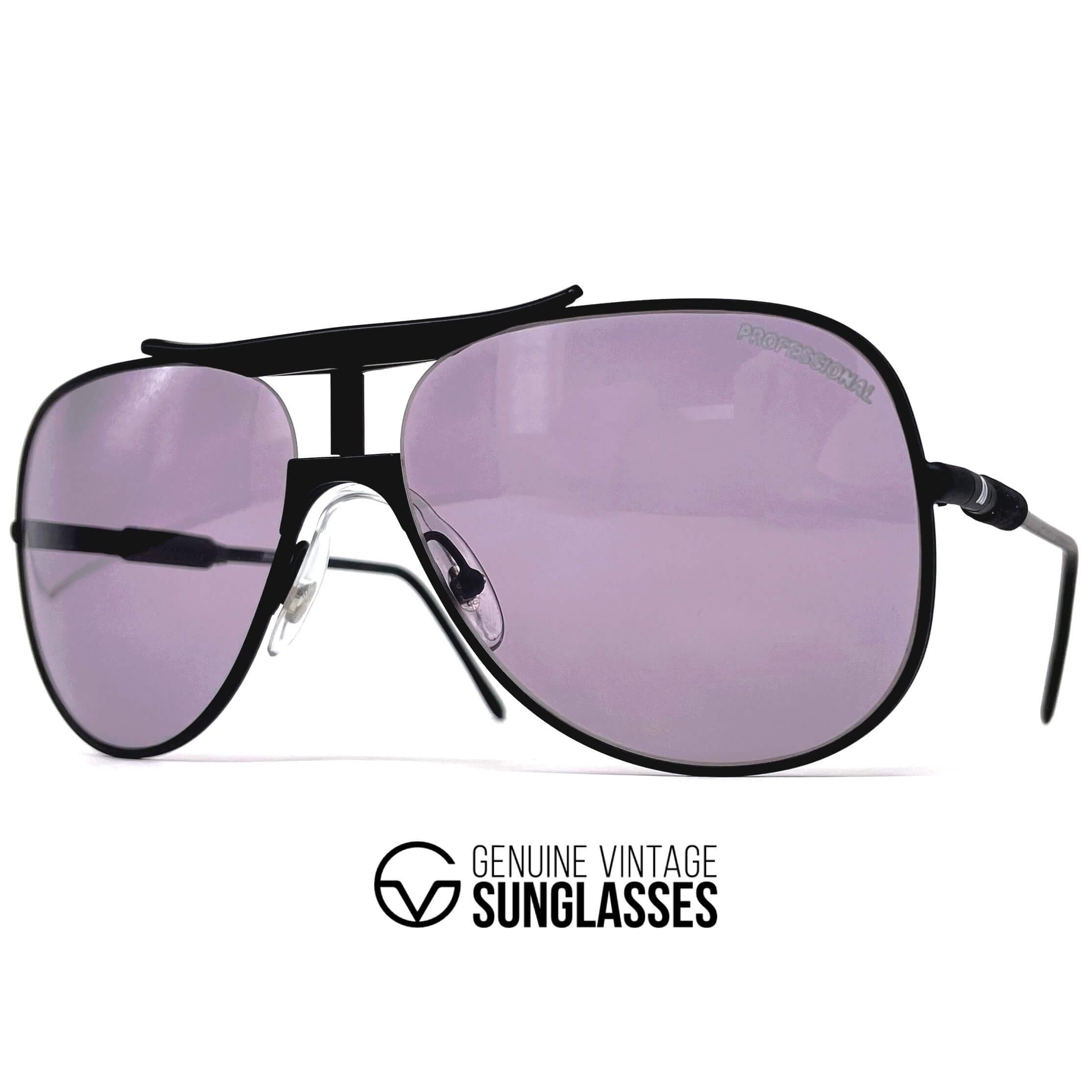 Vintage ALITALIA Professional 560 black aviator sunglasses